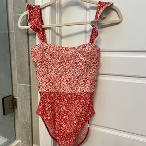 NWOT Summersalt The Ruffle Oasis In Bloom In Lava sz 2